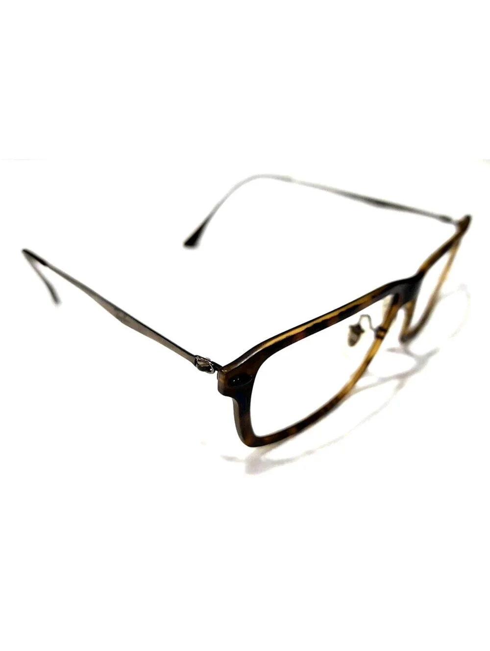 Ray Ban RB7038 5200 Lightray Tortoise Square Eyeglasses 53-16 135 Italy
